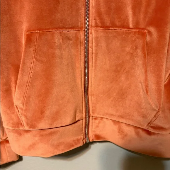 PINK Victoria's Secret Coral Zip-Up Hoodie - Picture 3 of 7